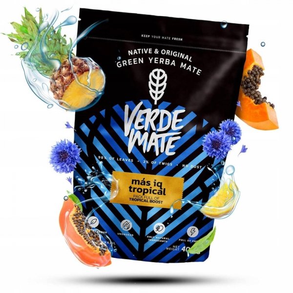 Yerba Verde Mate MAS IQ Tropical 400g Moc Tropików