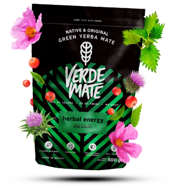 Yerba Verde Mate Green Herbal Energy Detox 500g Ostropest Róża