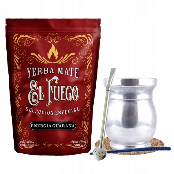 Zestaw Prezentowy Startowy Yerba Mate Green + Bombilla + Matero Palo santo