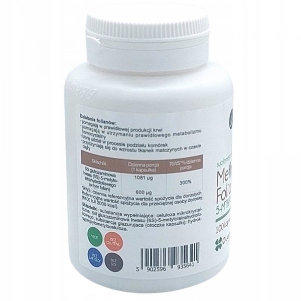 Suplement diety Aliness Methylo Folian kapsułki 100 szt.