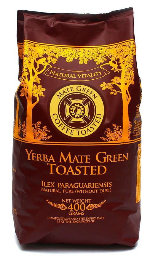 Yerba Mate Green COFFEE Toasted palona 400g Kakao