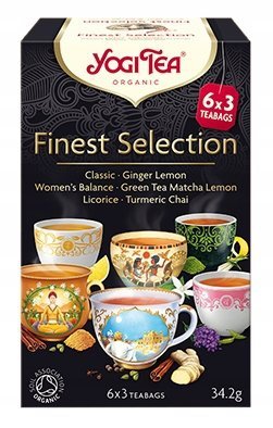 Herbata Wyborny Zestaw Bio 18 torebek - Yogi Tea Finest Selection