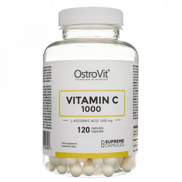 OstroVit WITAMINA C 1000 mg 120 kapsułek KWAS ASKORBINOWY