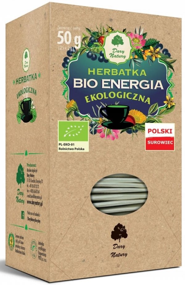 HERBATKA ENERGIA BIO (25 x 2 g) 50 g - DARY NATURY