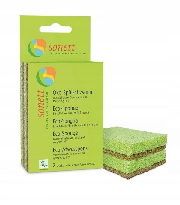 Eko gąbka do mycia naczyń z włókien sizalowych 2 szt w opakowaniu - Sonett