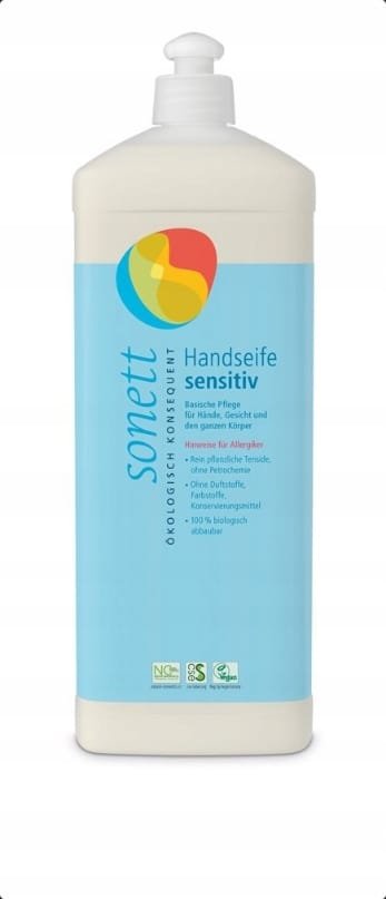 Sonett mydło w płynie EKO sensitiv 1 litr Ekologiczne 1L Bezzapachowe