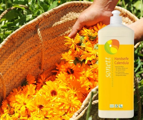 Mydło Sonett Eco Nagietek 1000 ml |TWARZ RĘCE CIAŁO | wydajne | EKOLOGICZNE