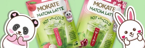 MOKATE Japońska Herbata Matcha Latte Zielona Sproszkowana Wiśnia 40g