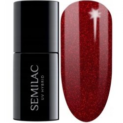 SEMILAC LAKIER HYBRYDOWY 347 PRETTY RED GLITTER