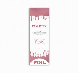 STYLETEK FOLIA RYFLOWANA PASKI XL róż przyśpiesz