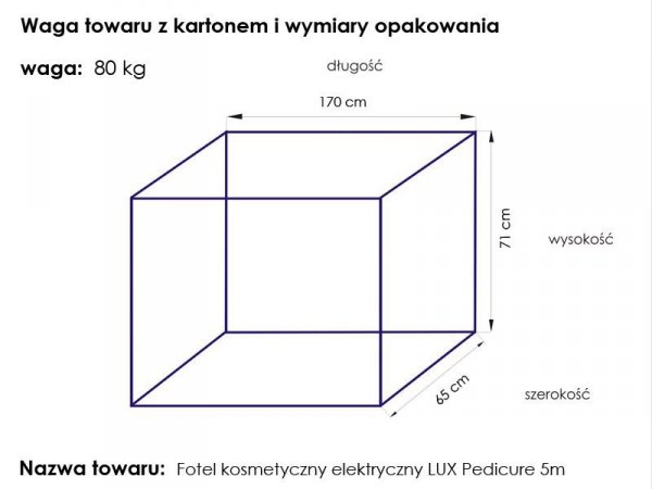 Fotel kosmetyczny elektr. Lux pedi 5M