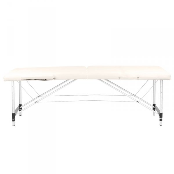 Stół składany do masażu aluminiowy komfort Activ Fizjo 2 segmentowe cream