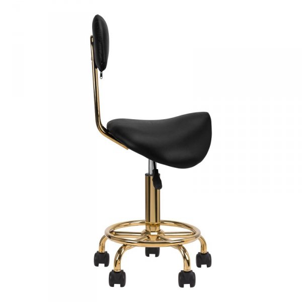 Taboret kosmetyczny 6001-G złoto - czarny 2 gat