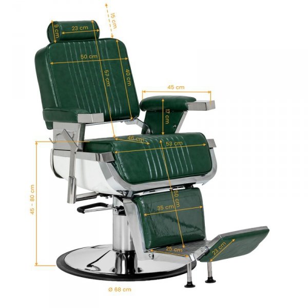Fotel barberski Gabianno Royal X zielony