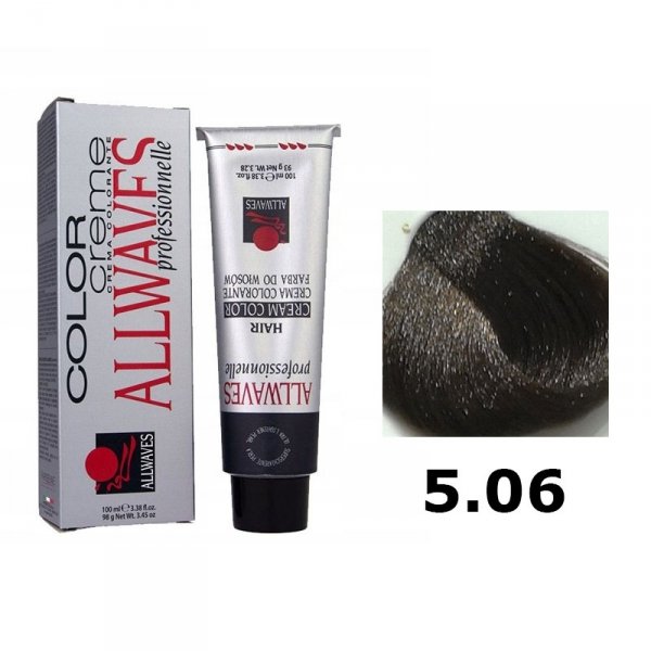 ALLWAVES FARBA DO WŁOSÓW 100ML 5.06 CIEPŁY JASNY BRĄZ