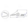 Krokodylek bezp. gn. 4mm KK262-BU CAT II 1000V 19A niebieski