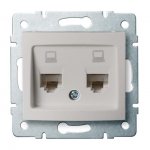 Gniazdo komputerowe podwójne niezależne (2x RJ45Cat 6 Jack) Stopień IP 24992