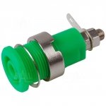 Gniazdo panelowe bezp. 4mm GLP301-GN 32A CAT II 1000V zielony