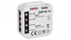 Zasilacz LED dopuszkowy 14V DC 2W ZNP-02-14 LDX10000027