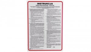 Tabliczka ostrzegawcza PCV /Instrukcja przeciwpożarowa ogólna/ IP02/P
