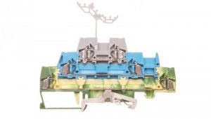 Złączka trzypiętrowa PE / L / L 2,5mm2 zolto-zielona / niebieska / szara 280-547