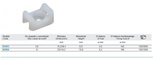 UCHWYT PRZYKR.NATUR.1T OP.D/9MM (100SZT.