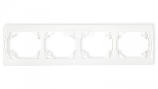 LOGO Ramka pozioma poczwórna biały LRH-4