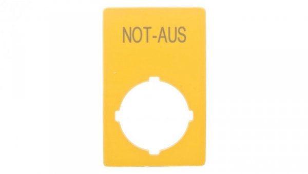 Tabliczka opisowa żółta okrągła NOT-AUS M22-XZK-D99 216471