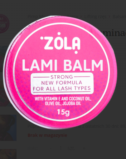 Klej do laminacji rzęs ZOLA Lami Balm PINK 15g