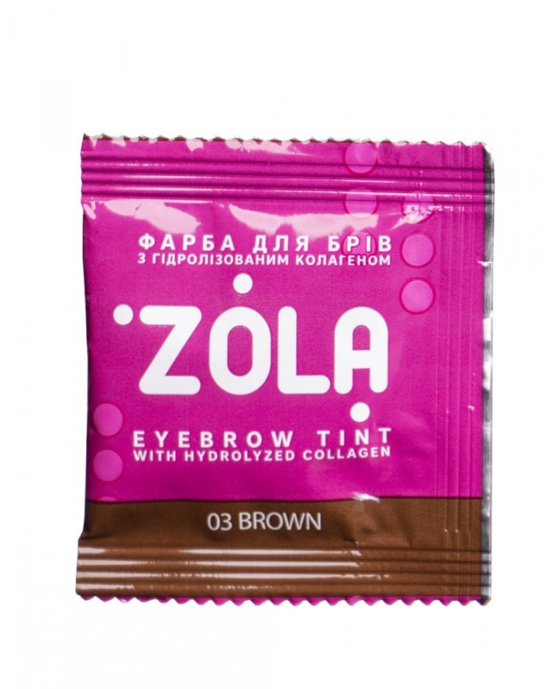  Zestaw farbek do brwi w saszetkach ZOLA Brow Tint + 5 oksydantów 3% ZOLA w saszetkach