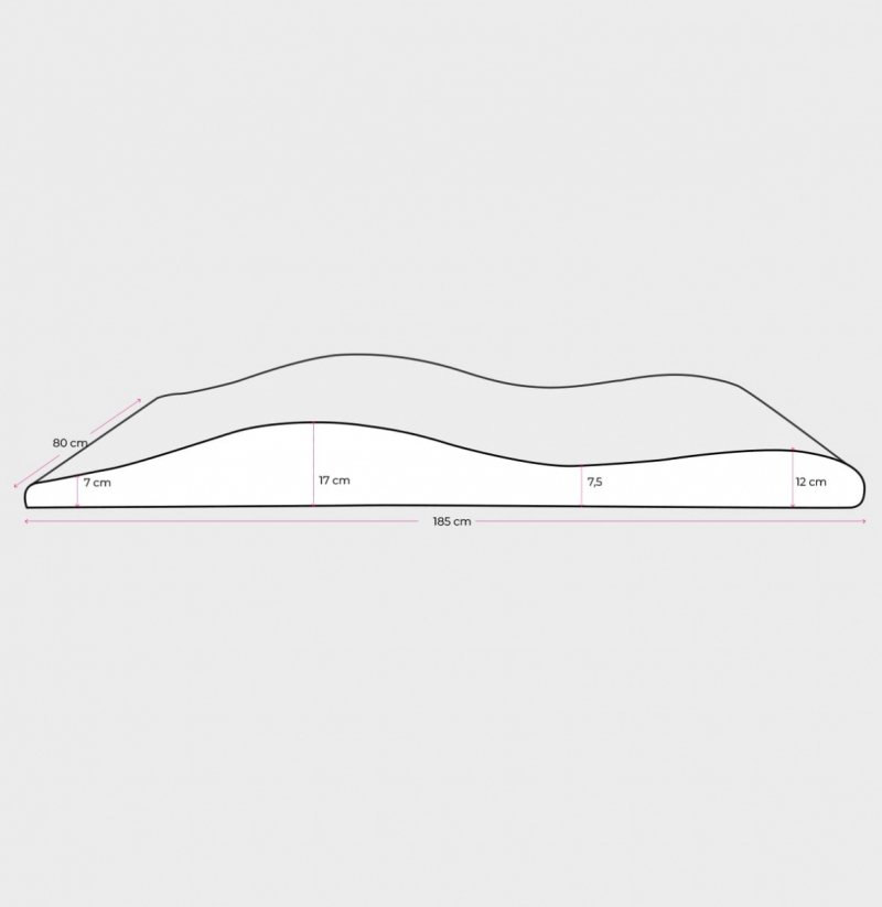 Poszewka na materac coucou CLOUD 2.0 80 cm CZARNY I-COUCOU