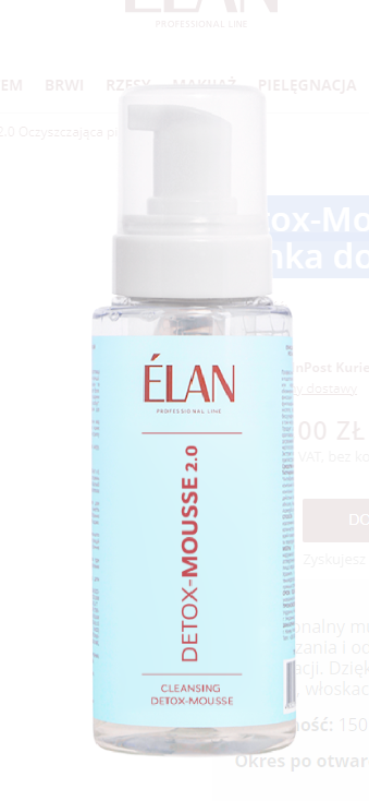 Detox-Mousse 2.0 Oczyszczająca pianka do brwi i rzęs Elan