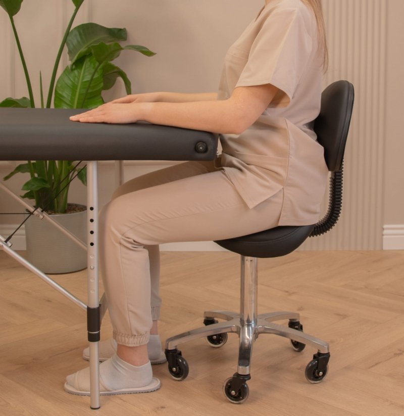 Łóżko kosmetyczne do stylizacji rzęs SPACE 70 cm - CZARNE