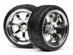 MOUNTED T-GRIP TIRE 26mm RAYS 57S-PRO WHEEL CHROME