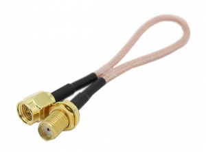 Przejście - SMA jack na SMA plug - adapter prosty z przewodem 200mm