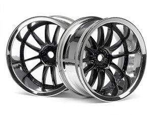 WORK XSA 02C WHEEL 26mm CHROME/BLACK (9mm OFFSET)