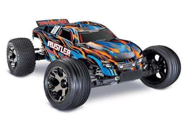 Traxxas 1/10 RUSTLER VXL TSM BRUSHLESS - wersja pomarańczowa BEZSZCZOTKOWY 2WD