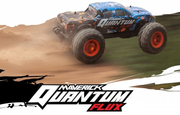 MAVERICK Quantum MT Flux 80A Bezszczotkowy 1/10 4WD Truggy RTR (Niebiesko-Pomarańczowy)