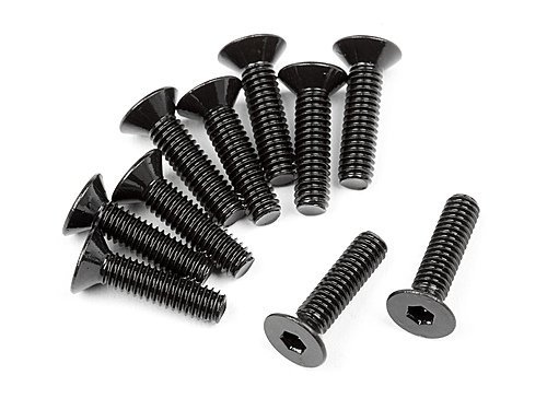 FLAT HEAD SCREW M2.5x10mm (HEX SOCKET/10pcs)