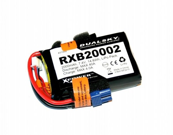 RXB 2000mAh 20C/2C 7.4V Voltage Meter