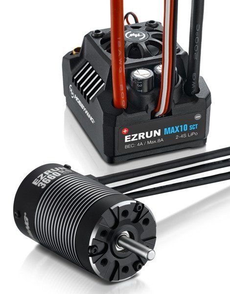 Zestaw regulator Hobbywing Ezrun Max10 SCT 120A + silnik  3660SL 4600 kV