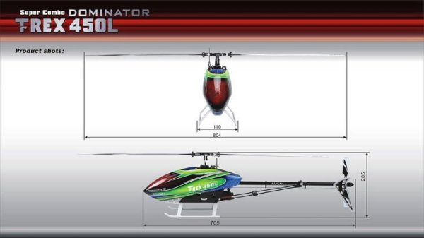 Heli Align T-REX 450L Dominator Combo Flybarless 