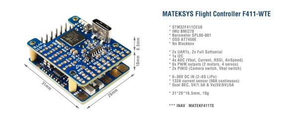 MATEK F411-WTE Flight Controller