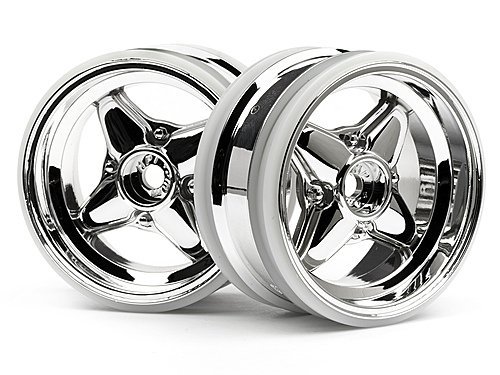 MX60 4 SPOKE WHEEL CHROME (3mm OFFSET/2pcs)