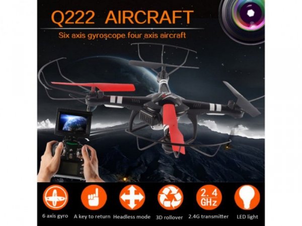 Quadcopter WL Toys Q222G 2.4GHz (kamera HD 720P, monitor FPV, zasięg do 150m)