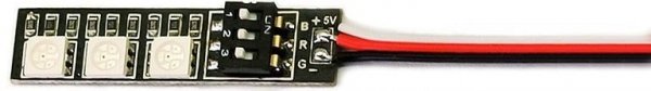 3-diodowa płytka z oświetleniem LED (12V 240mW, 7 kolorów)