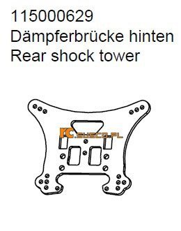 Rear shock tower - Ansmann Virus
