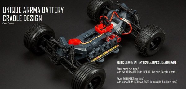 NOWOŚĆ! Arrma Granite Voltage Mega 1:10 2WD RTR na li-ion 18650