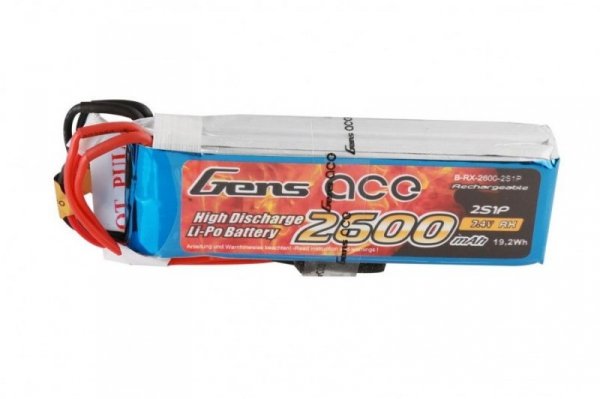 2600mAh 7.4V Transmitter Pack Gens Ace