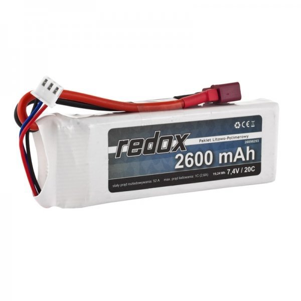 Redox 2600 mAh 7,4V 20C - pakiet LiPo